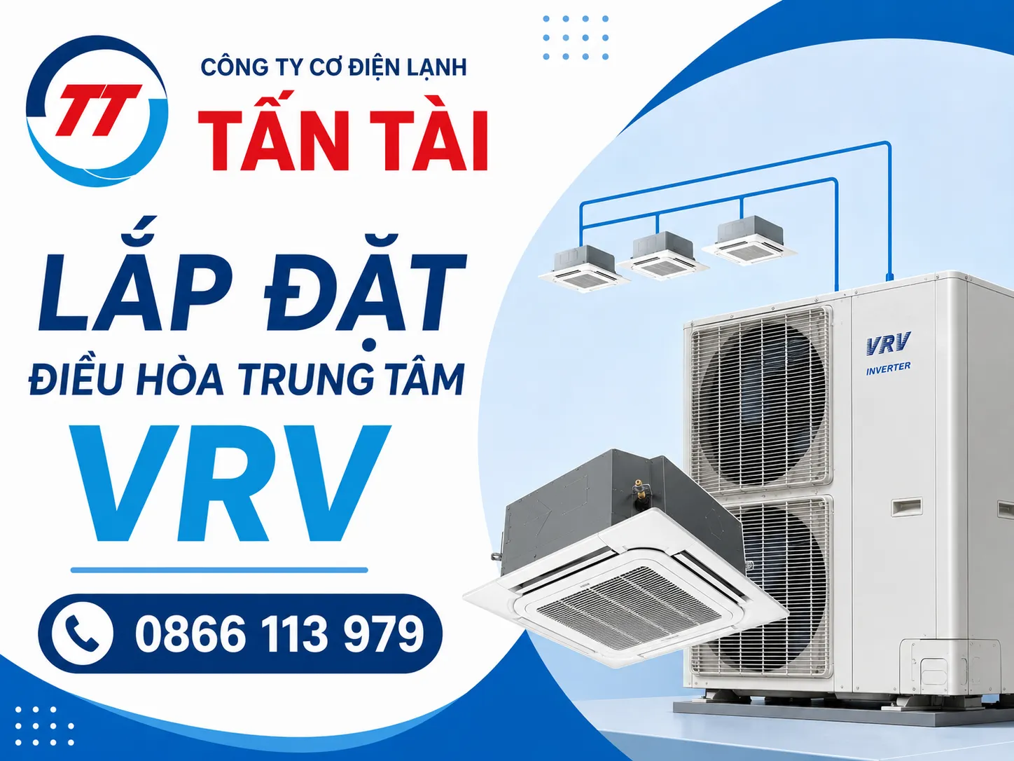 lắp đặt điều hòa trung tâm vrv